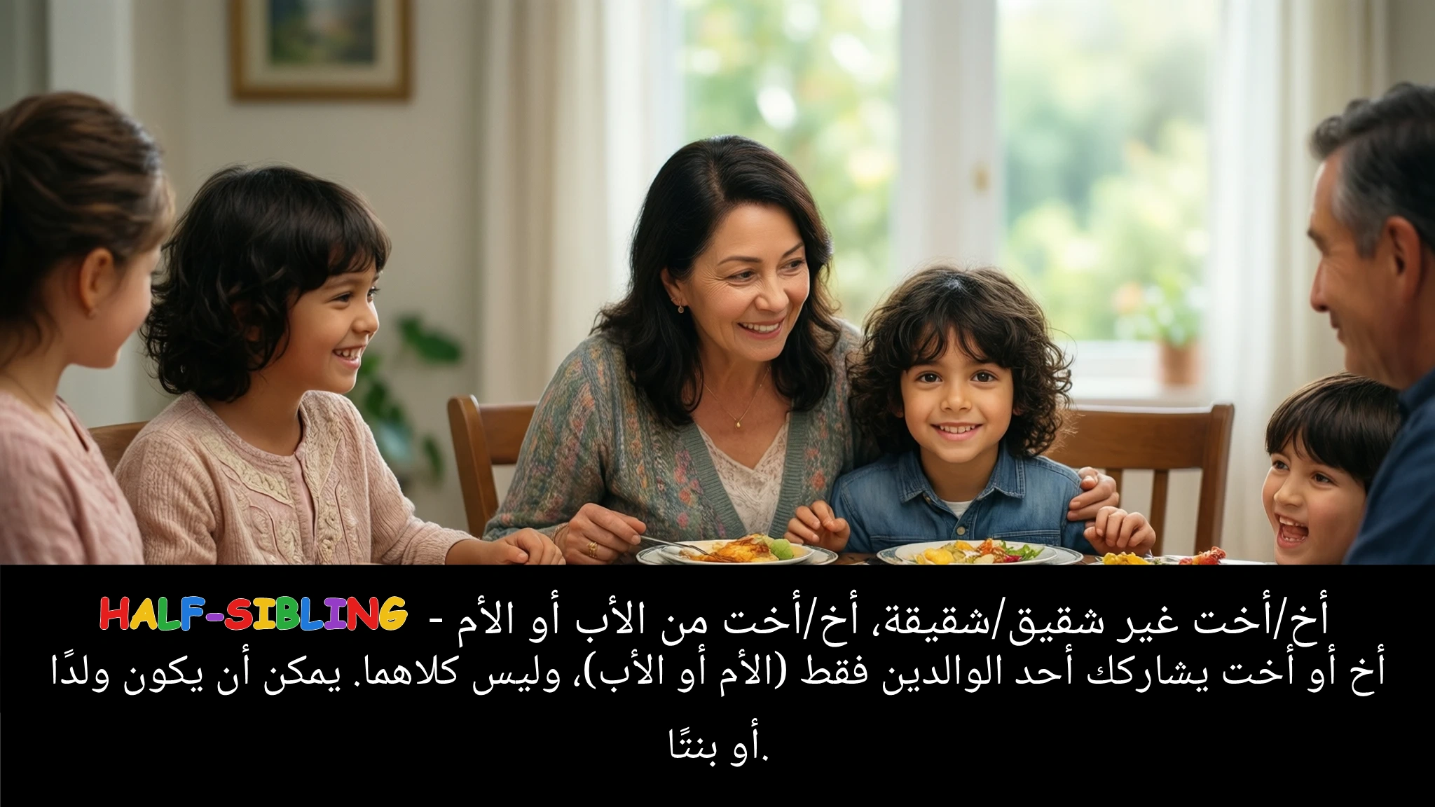 Arabic Illustration for half-sibling